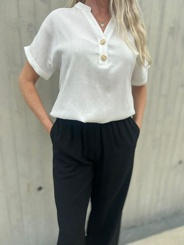 Solenne Bluse Hvit