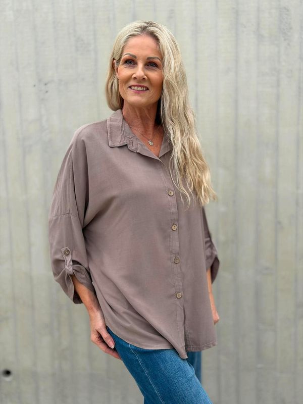 Vera Viskose Bluse Fango