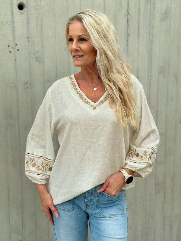 Ida Bluse Beige