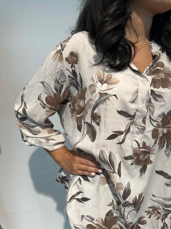 Thalia Skjortebluse Beige