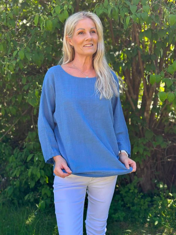 Linda Bluse Blå