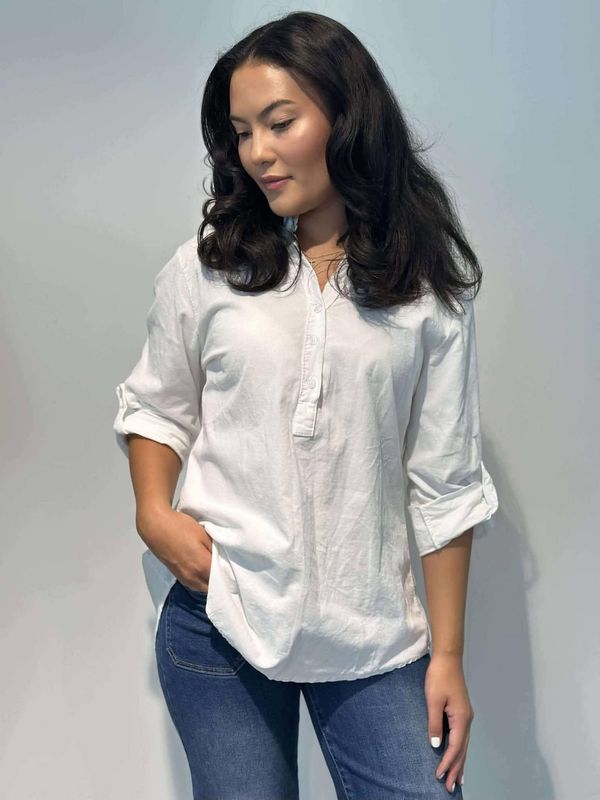 Cord Skjortebluse Hvit