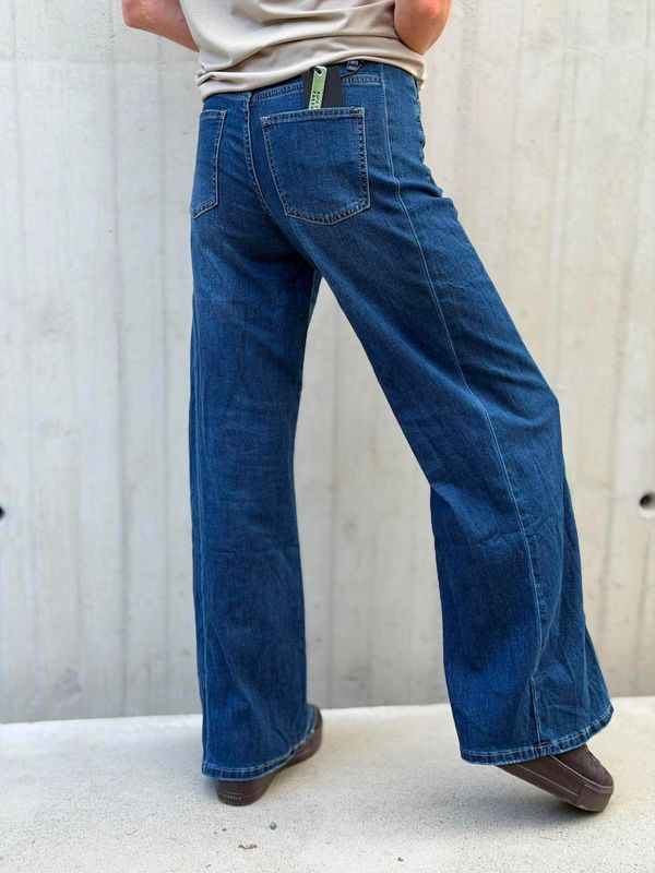 3D Jeans Wide Leg Denim