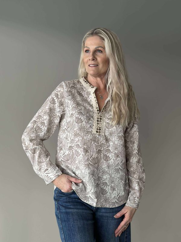 Aziza Bluse Brun