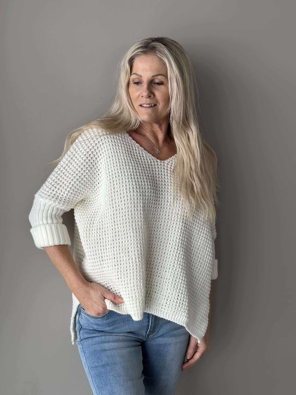 Pixie Genser Hvit