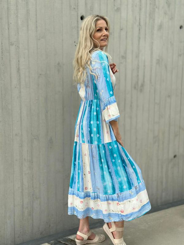 Amina Kjole Lys Blå