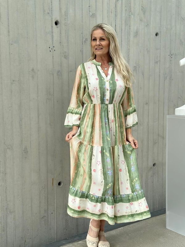 Amina Kjole Khaki Grønn