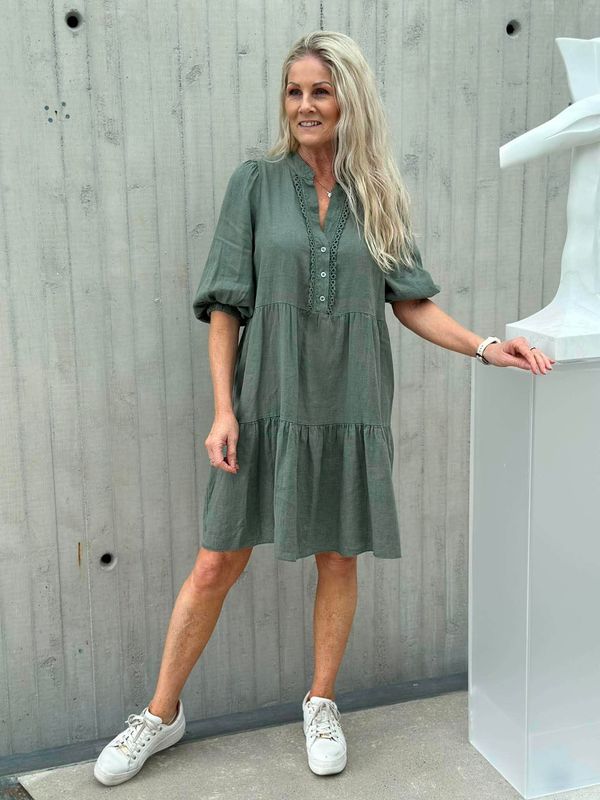 Pia Kjole Khaki Grønn