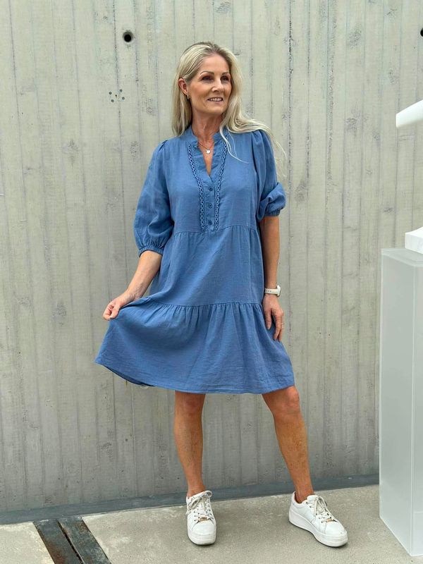 Pia Kjole Jeans Blå