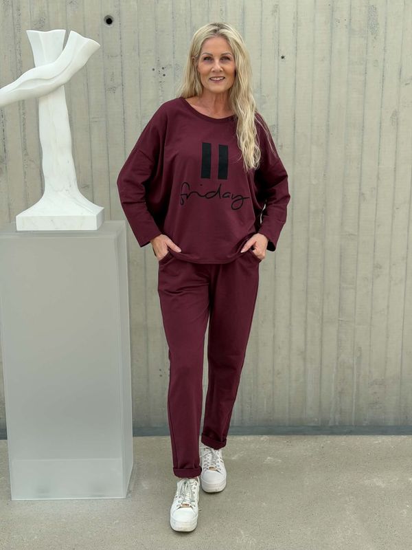 Friday Joggedress Vinrød