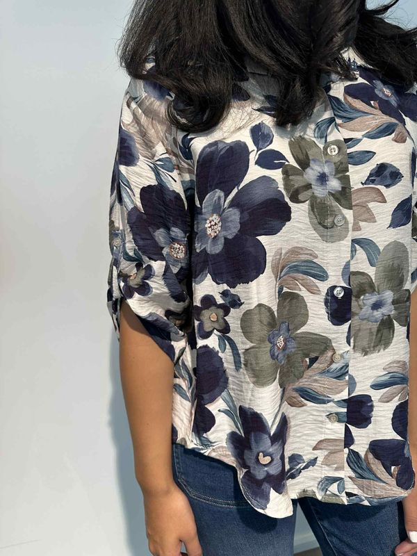 Laura Bluse Marine Blå